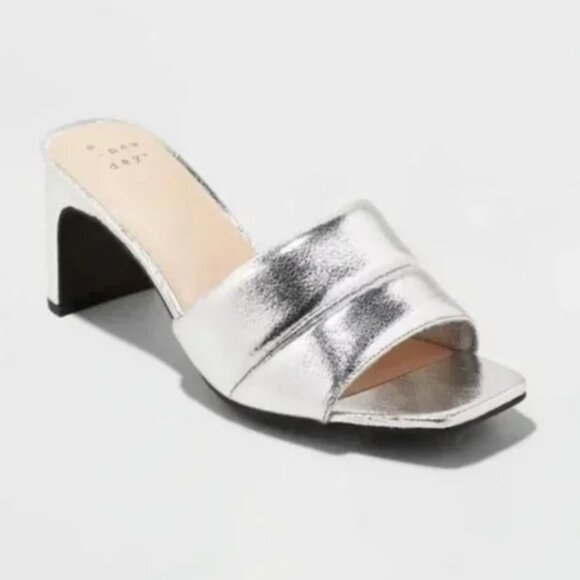 ⭐️ Puff Ribbed Chic Hipster Boho Hippie Art Classy Elegant Heeled Mules Heels